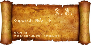 Keppich Márk névjegykártya